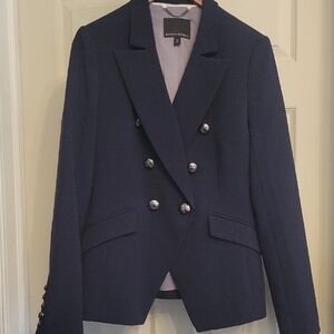 Banana Republic Midnight Blue Double-Breasted Blazer